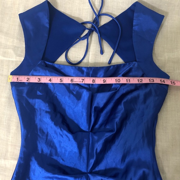 Roberta Shiny Blue Mermaid Skirt Dress Size 3/4 Style# 13121 - Picture 6 of 8